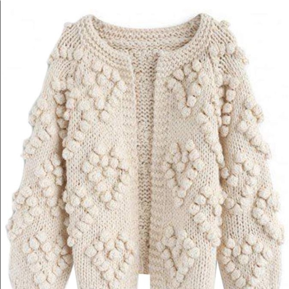Goodnight Macaroon Blythe Pom Pom Knit Cardigan